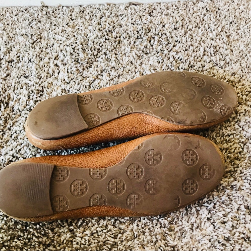 Tory Burch Reva brown leather ballet flats 8.5 - Picture 6 of 8
